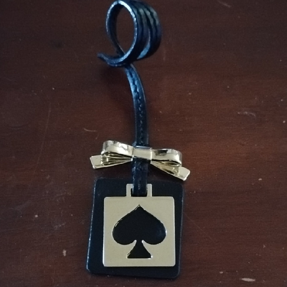 Kate Spade Black Spade Tag Bag Charm